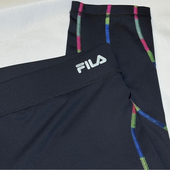 FILA Sport Active Running Leggings Workout Pants Size‎ XLarge Colorful Outline - Picture 7 of 8